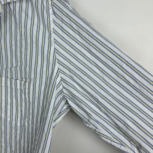 Frank & Eileen Size XL Button Down Barry Shirt Womens Blue White Striped Cotton - Picture 10 of 12